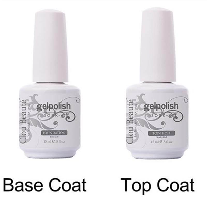 Top Coat Base Coat Shiny Gel Nail Polish UV quality Glaze - 实物图