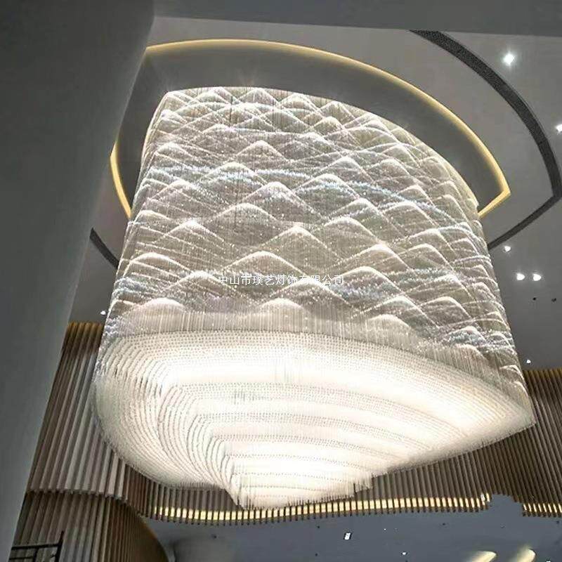 非标工程吊灯酒店大堂复式楼水晶吊灯轻奢创意售楼部灯具别墅现代