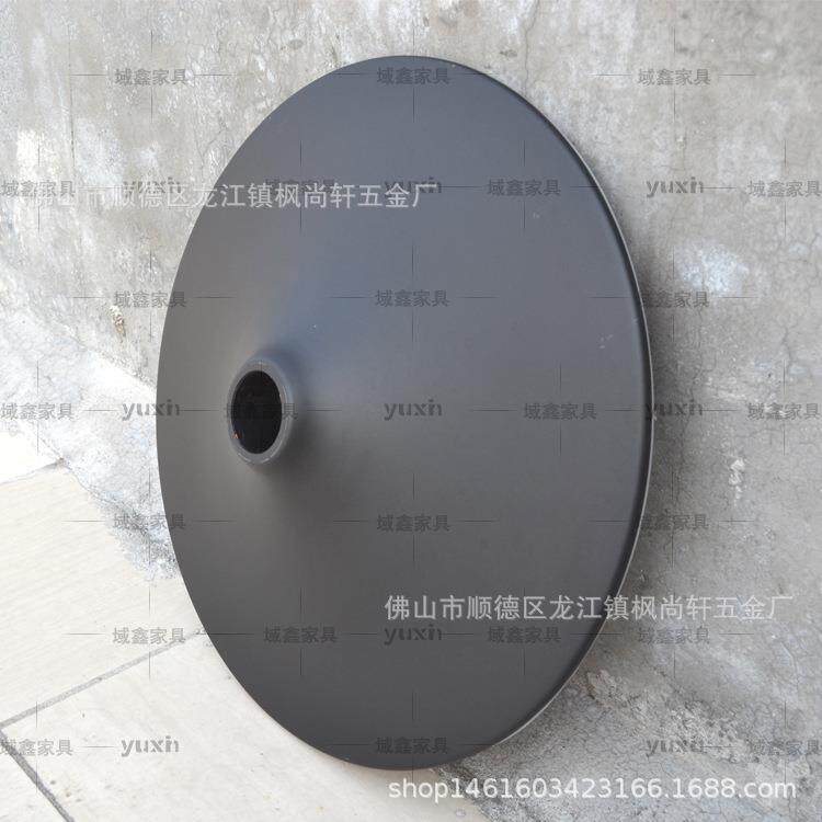 黑色桌烤漆喇叭盘餐 台脚吧台脚橱柜脚圆盘金属洽谈接待桌腿TP-11