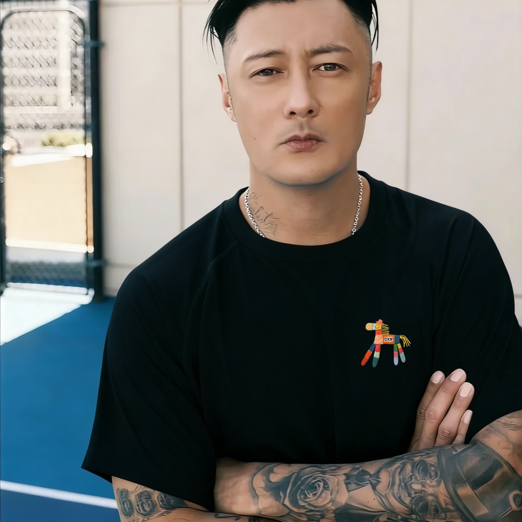 港风潮牌明星同款夏季新款小马短袖T恤男女纯棉宽松大码简约体恤