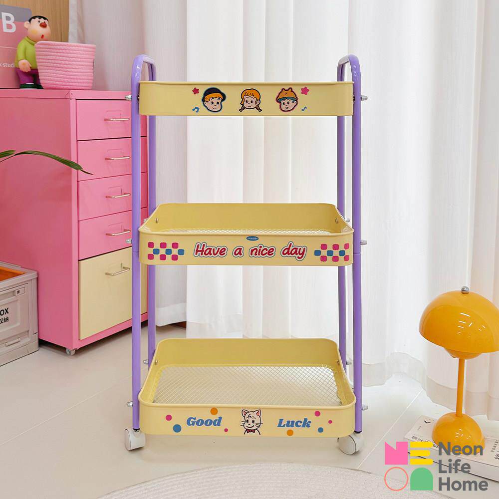 零食小推车大容量家用客厅卧室收纳层架子宿舍床边多层可移动置物