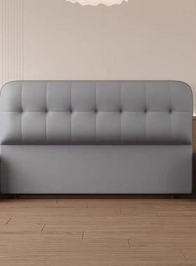 头地软包靠背背板2025现代新简款约823一体实木轻奢落单买床黑色