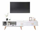 网红北欧电视柜茶几组合小户型家用客厅轻奢现代简约地柜伸缩电视