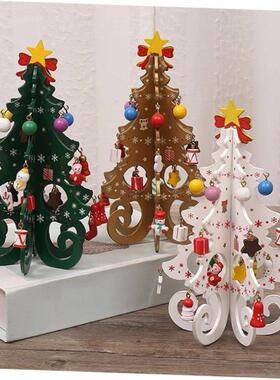 Christmas Tree Childrens Handmade DIY Stereo Woode圣诞0