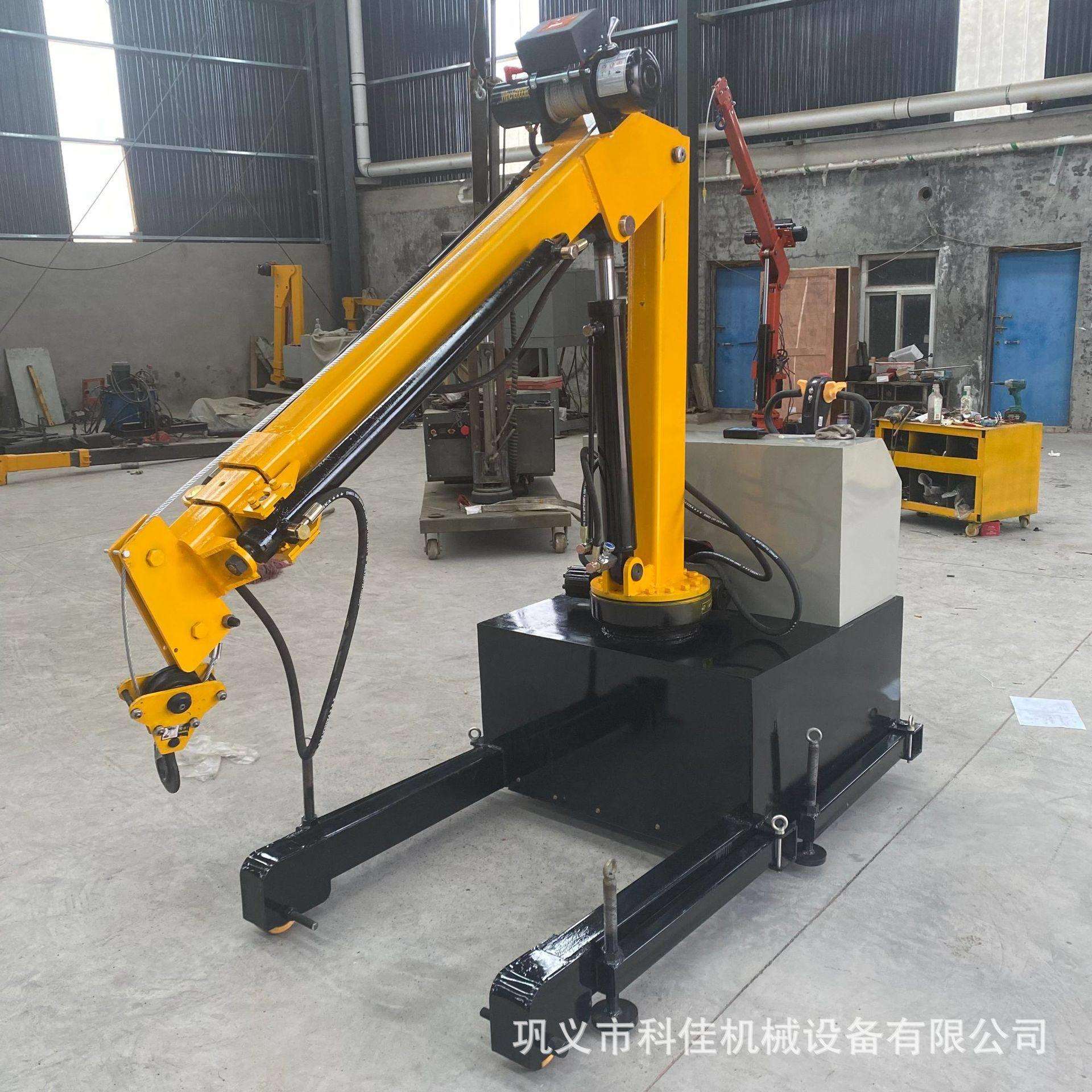 车间仓库厂房实验室模具搬运吊机全电动小型液压伸缩起重机