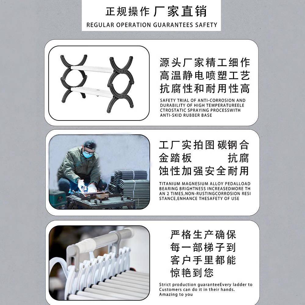 阁楼动伸AL102225缩楼梯室室家用壁挂式折叠收内缩拉伸复式升降外