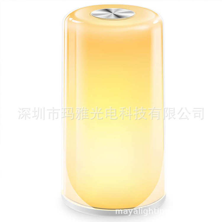热销RGB调光台灯night light 小夜灯 七彩LED情景氛围护眼床头灯