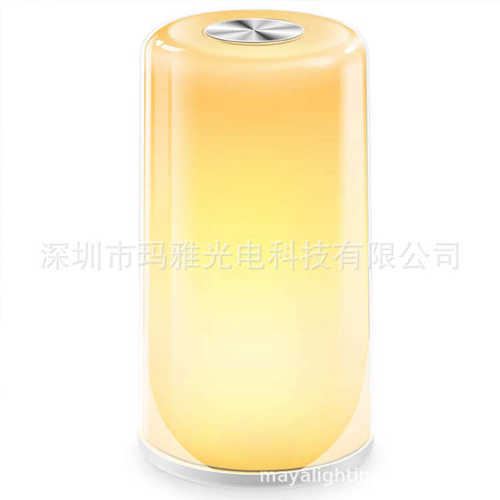 热销RGB调光台灯night light 小夜灯 七彩LED情景氛围护眼床头灯