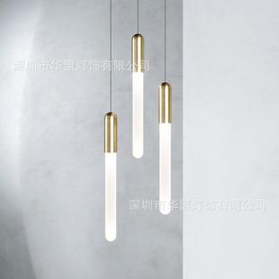 北欧设计师样板房客厅卧室床头吊灯吧台餐厅楼梯间展厅长条形灯具