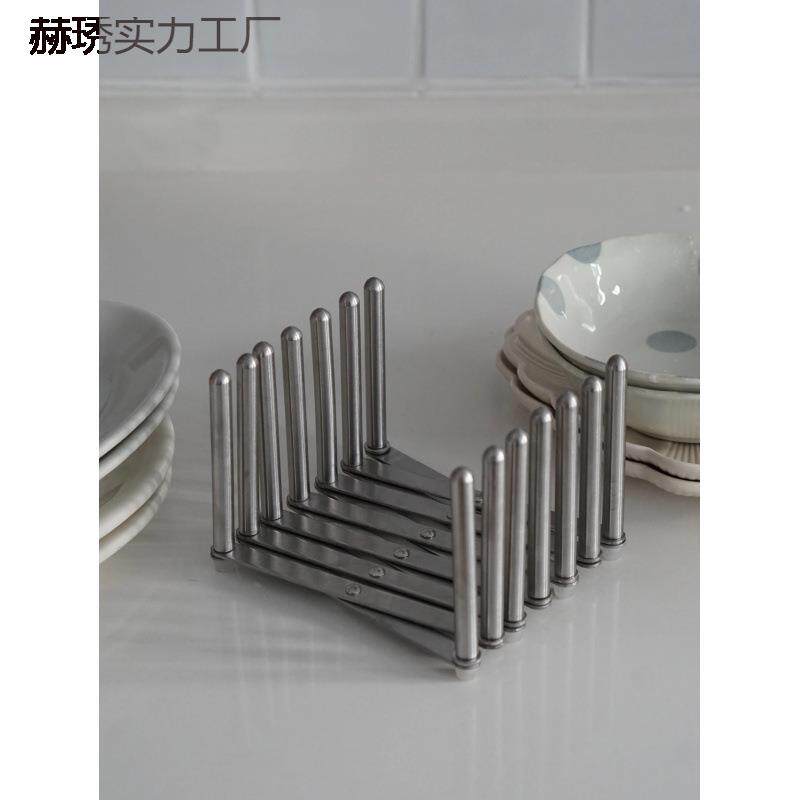 收纳台面锅具橱柜放锅架伸缩内可调节碗碟架厨具厨房置物架免安装