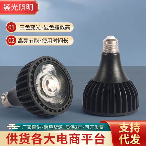 压铸COB光源 par30 E27螺口20W 30W餐饮服装聚光射灯 高显指par灯