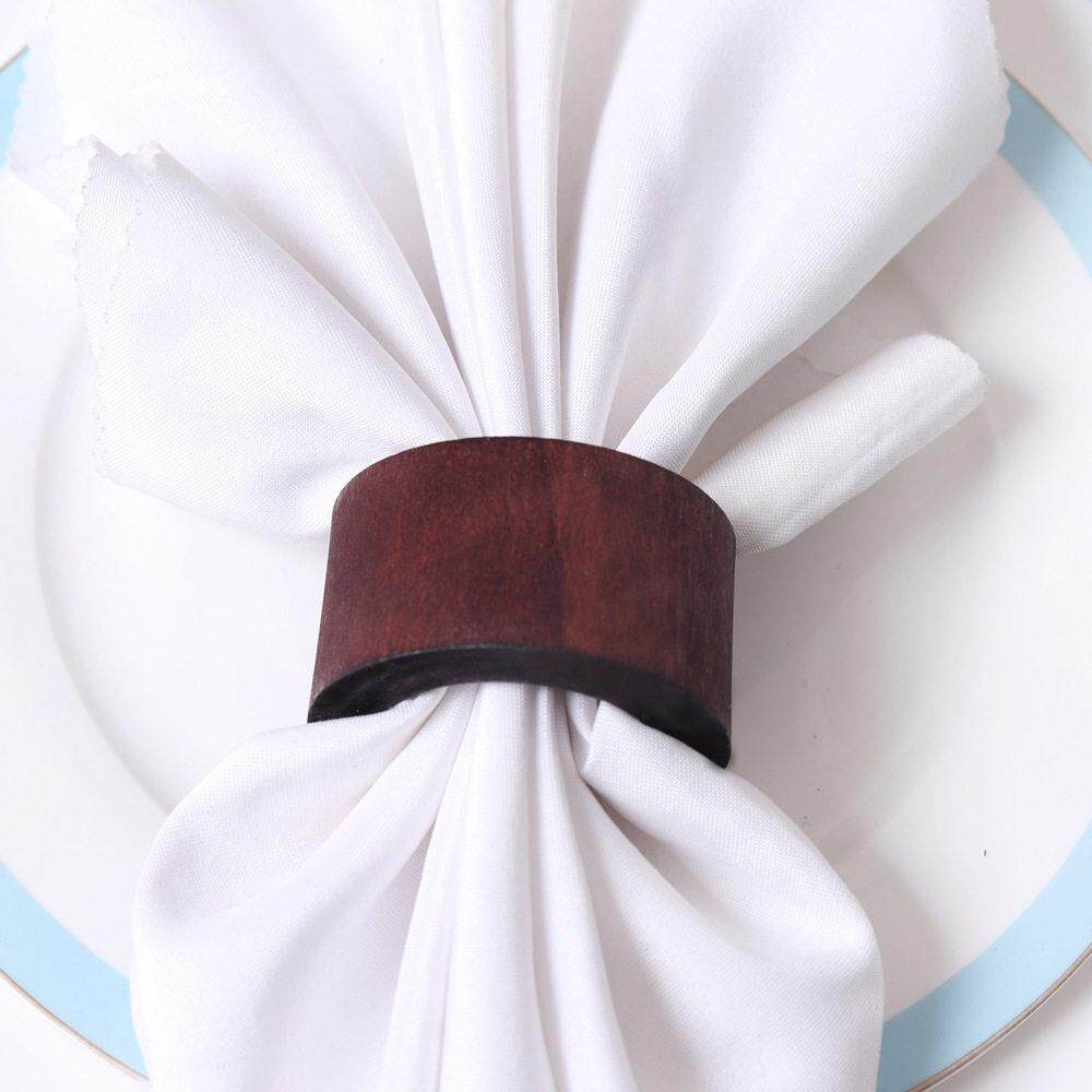 12Pack Wooden Napkin Rings Dinner覆古禾木餐巾环扣西餐口布圈