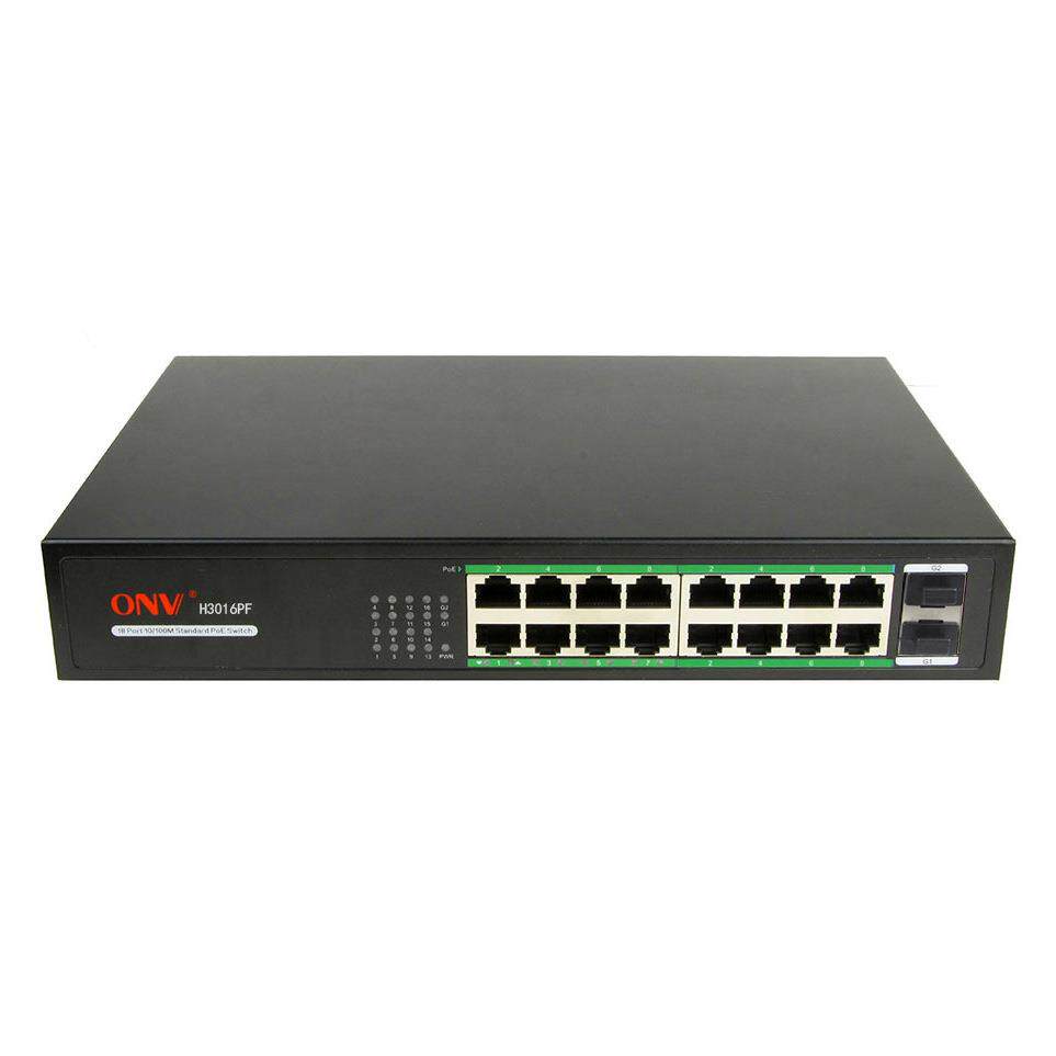 光网视16口全千兆交换机非网管型千兆路由分流器长距离POE交换机