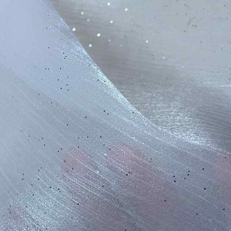 星空烫金欧根纱亮片布料肌理亮丝汉服大袖衫襦裙娃衣轻纱面料diy