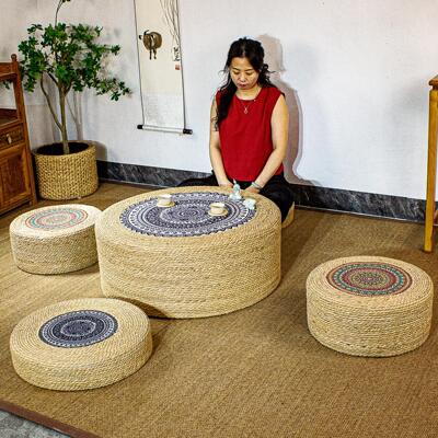 草香大蒲团打坐垫禅修垫拜地垫跪垫冥想坐垫地上草墩坐墩坐凳矮凳