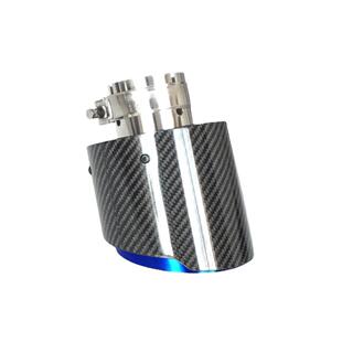 通用尾喉 114mm大口径碳纤维尾喉厂家直供汽车排气改装 烤蓝款