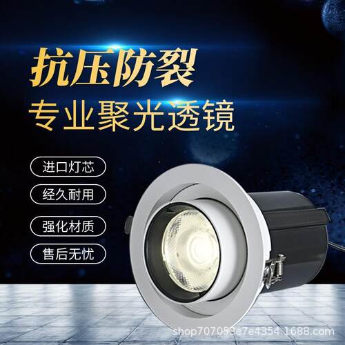 LED牛眼灯COB拉伸全光谱高显射灯客厅天花灯服装店酒店餐厅服装店