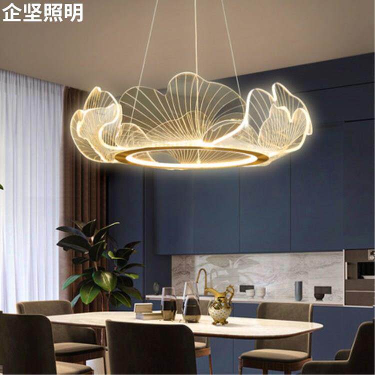 银杏叶艺术吊灯现代简约客厅灯轻奢创意餐厅灯个性网红温馨卧室灯