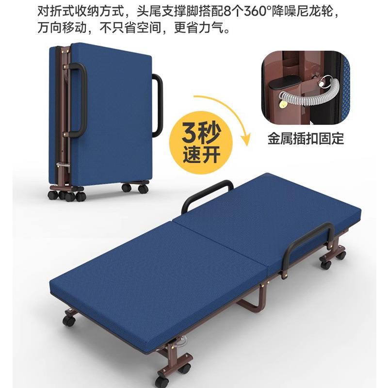 美式金属家用单人午休折叠床保姆陪护床简易躺椅便携移动临时床