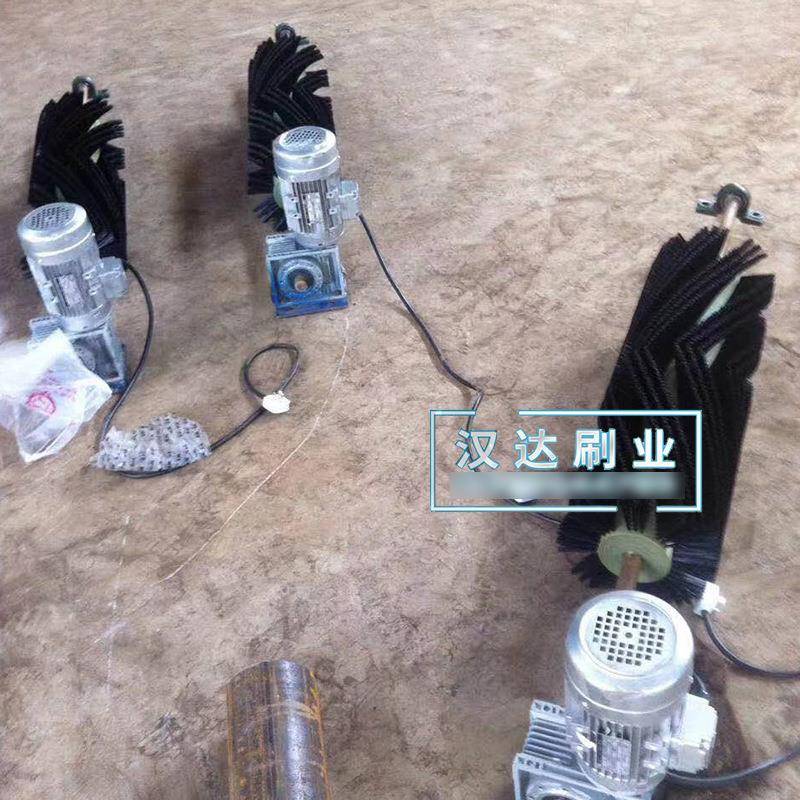 电动滚刷清扫器除尘清洗输送带清洗器去尘毛刷器皮带清扫器毛刷辊
