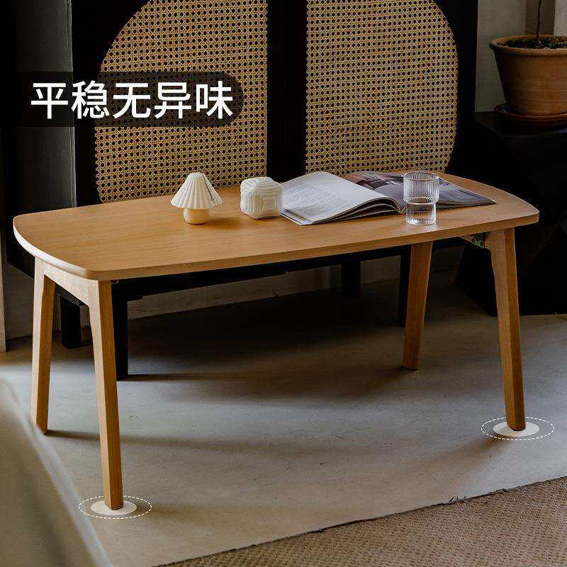 可折叠茶几实木餐桌两用小户型矮桌客厅家用简约实木简易日式木桌