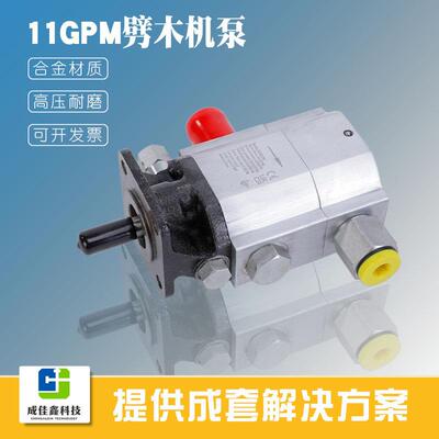 树墩劈柴机11PGM泵自动劈木设备齿轮泵3000PSI液压劈木机泵泵头