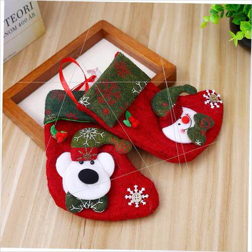 Christmas stocking gift bag Christmas tree hanging ornaments