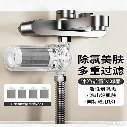 浴室花洒过滤器家用热水器前置净水器水龙头淋浴喷头净化滤芯通用