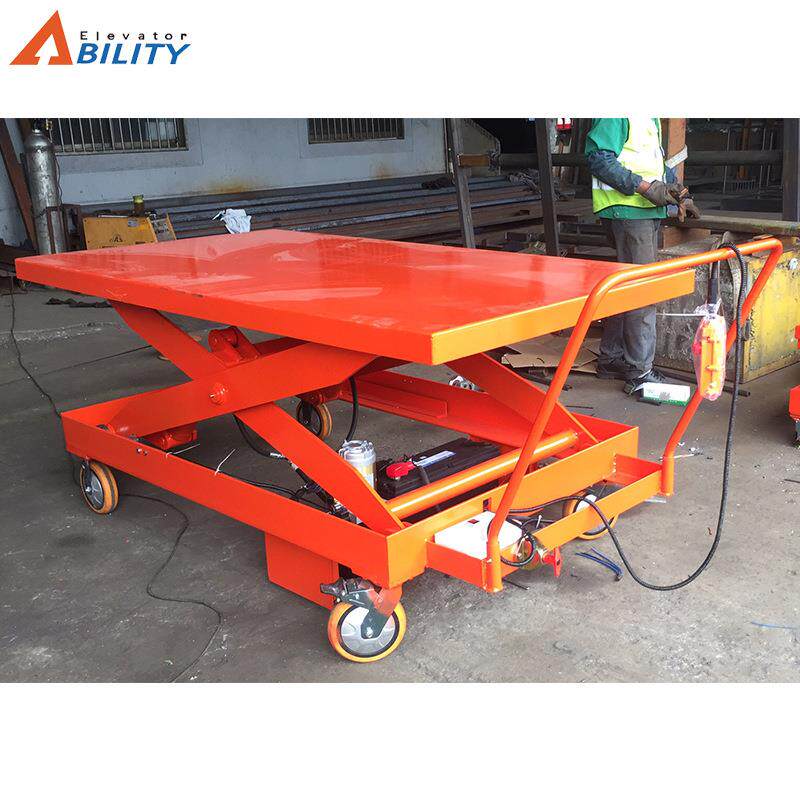 直供移动小型电动升高平台搬运车起重液压自动升降机手推平板车