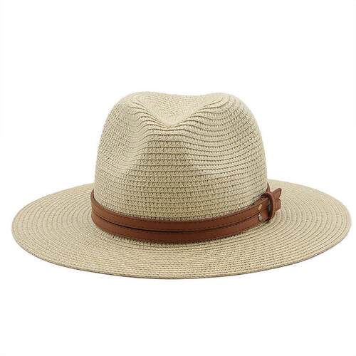 Straw Hat Beach Sun Cap 男女草帽礼帽户外沙滩防晒遮阳爵士帽夏