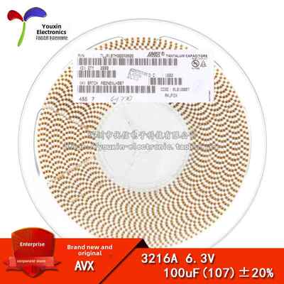 原装正品贴片钽电容3216A 6.3V 100Uf 20% Tlja107M006R0800 1206