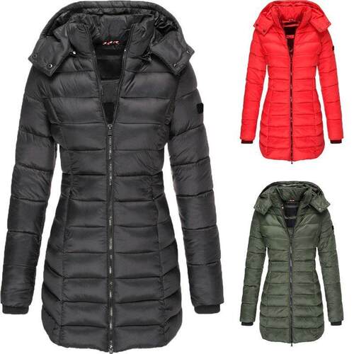 Women's cotton jacket, women's mid length cotton jacket,