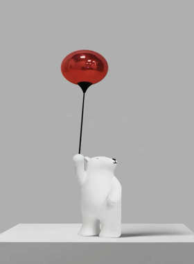 儿童样板房气球熊摆件轻奢客厅展厅酒店商场店面橱窗创意网红装饰