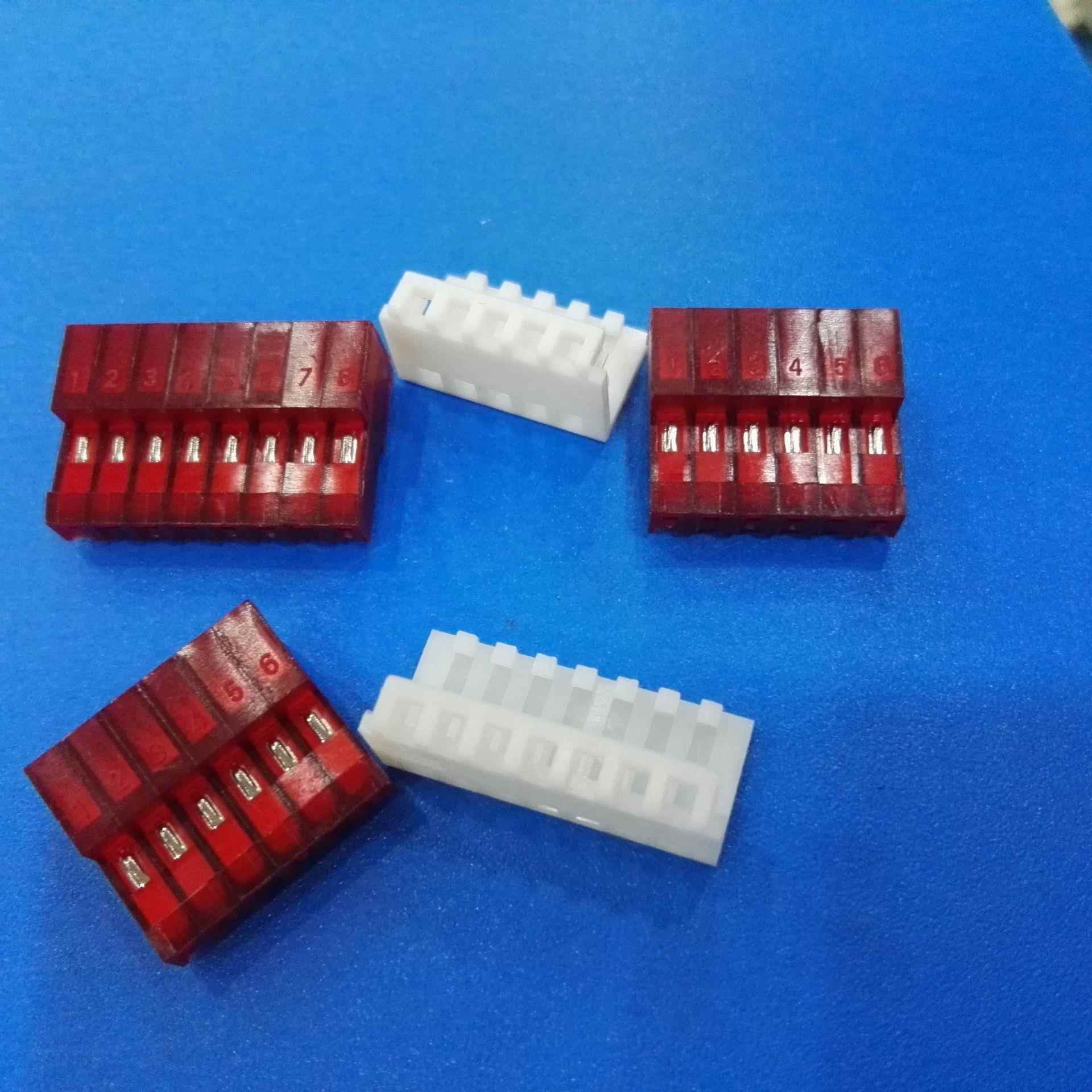 2.54-2P,P,4P壳红色刺3破式D254-1胶端子连接器3640440-2.542-3-4