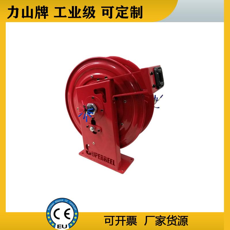 自动回收电缆盘源头厂家工业级弹簧网线光纤滑环高压金属电缆卷盘