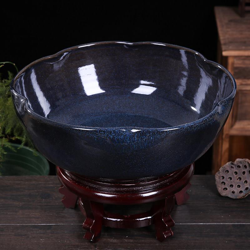景德镇陶瓷养鱼缸乌龟缸大号荷花阳台金鱼盆家用睡碗莲一叶莲专用