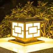 太阳能柱头灯户外防水庭院景观墙头灯室外别墅花园大门LED围墙灯