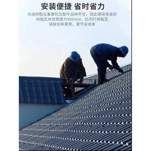 佛山塑料建材树脂瓦仿古建筑瓦片 别墅屋面隔热树脂瓦 屋顶塑料瓦