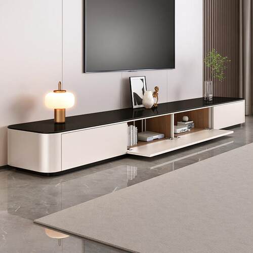 电视柜客厅家用2025新款小户型轻奢高级感实木储物茶几电视柜组合