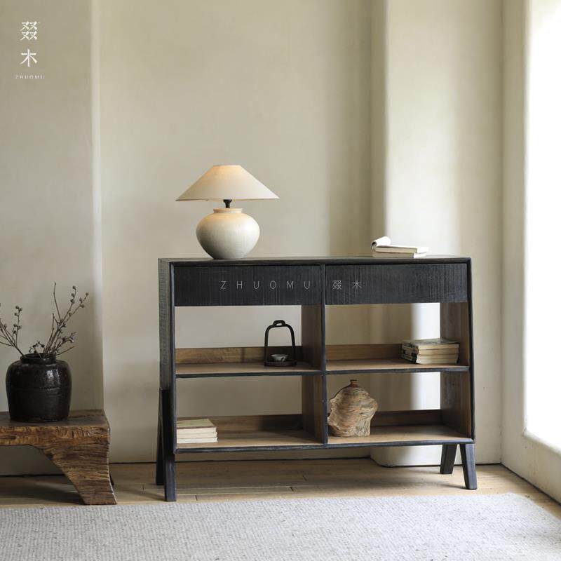 高档叕木/旧木改造整 | 中古餐柜茶水柜日实式侘寂风橱体柜木储物