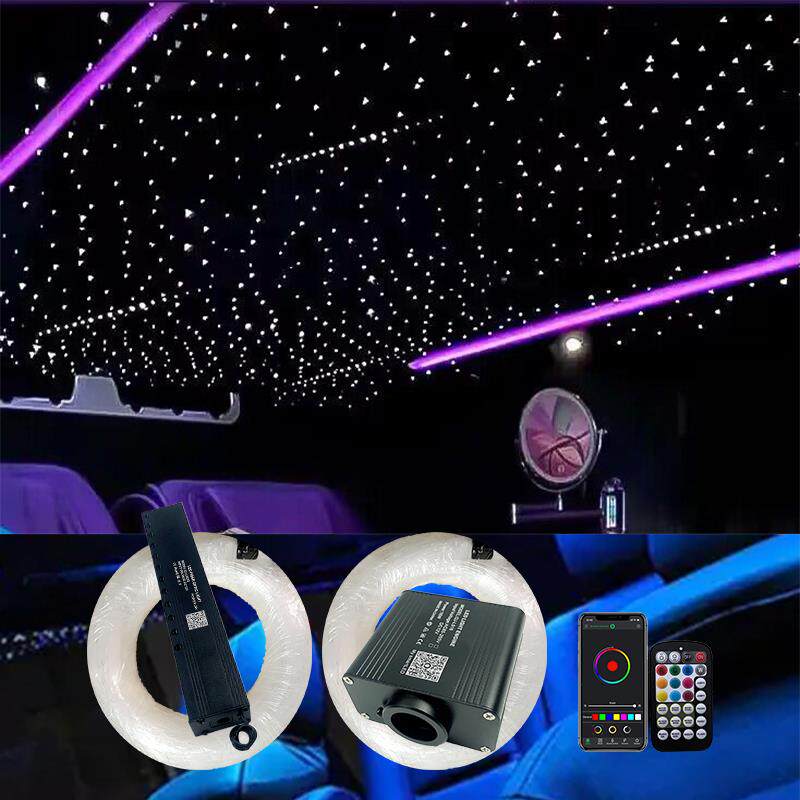 汽车星空顶改装车内饰顶棚滚轮转动光纤灯流星机车载LED声控闪烁