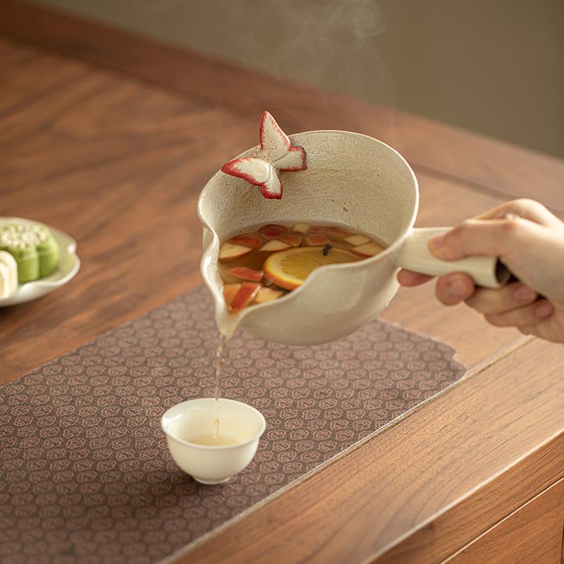 白泥日式炭炉侧把壶风炉茶炉套装家用烧水碳炉茶具粗陶户外煮茶炉