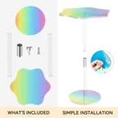 亚克力角几花型透明组装 茶几简约炫彩现代边几桌小空间饮料桌