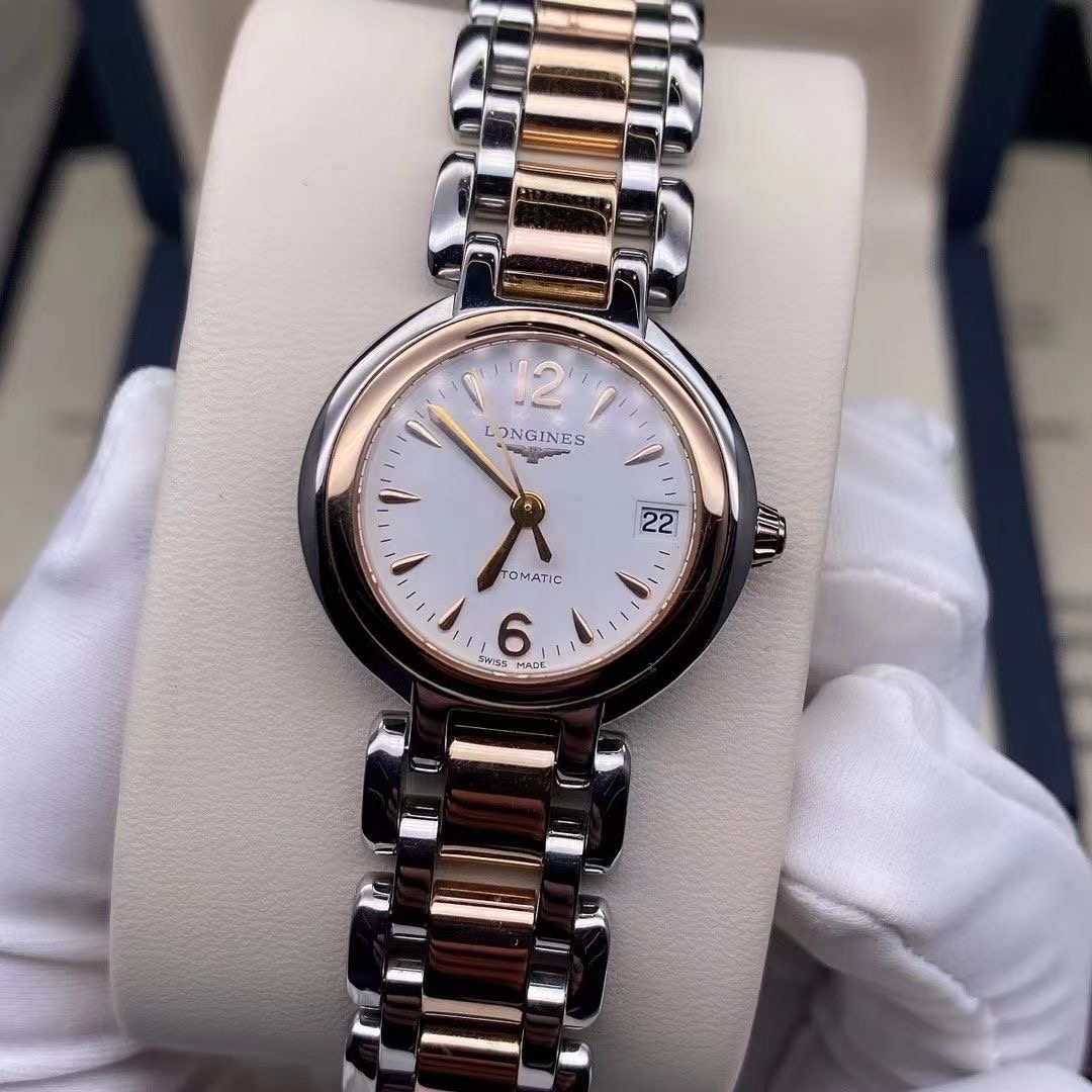 [9.8新]浪琴心月系列精钢18K金自动机械26.5MM女表L8.111.5.16.6