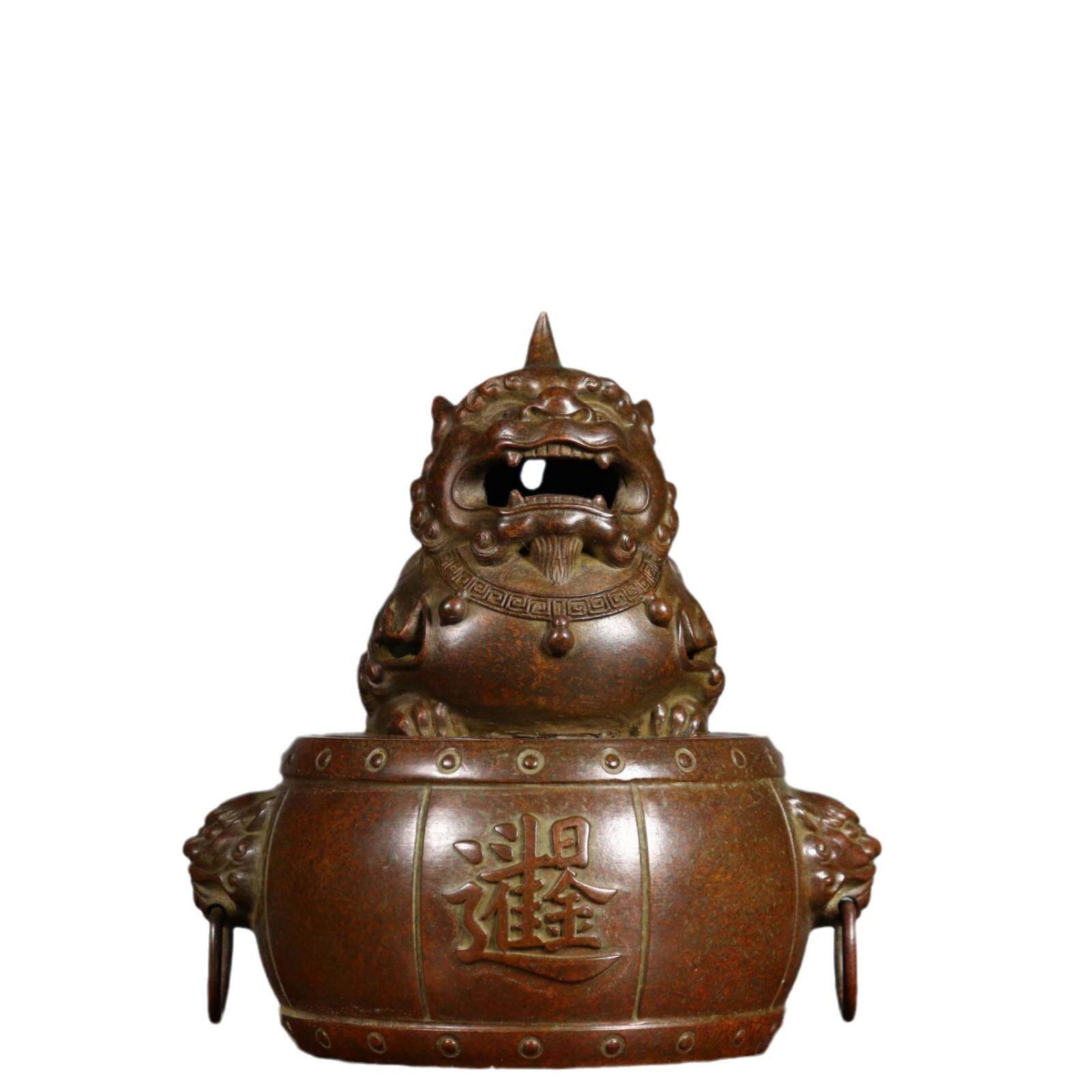 黄铜貔貅香炉日进斗金办公室客厅桌面彩绘金属工艺品铜器纯铜摆件