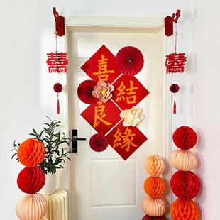 新中式 饰布置新年挂件 春字铜铃铃铛灯笼挂饰2023龙年室内氛围感装