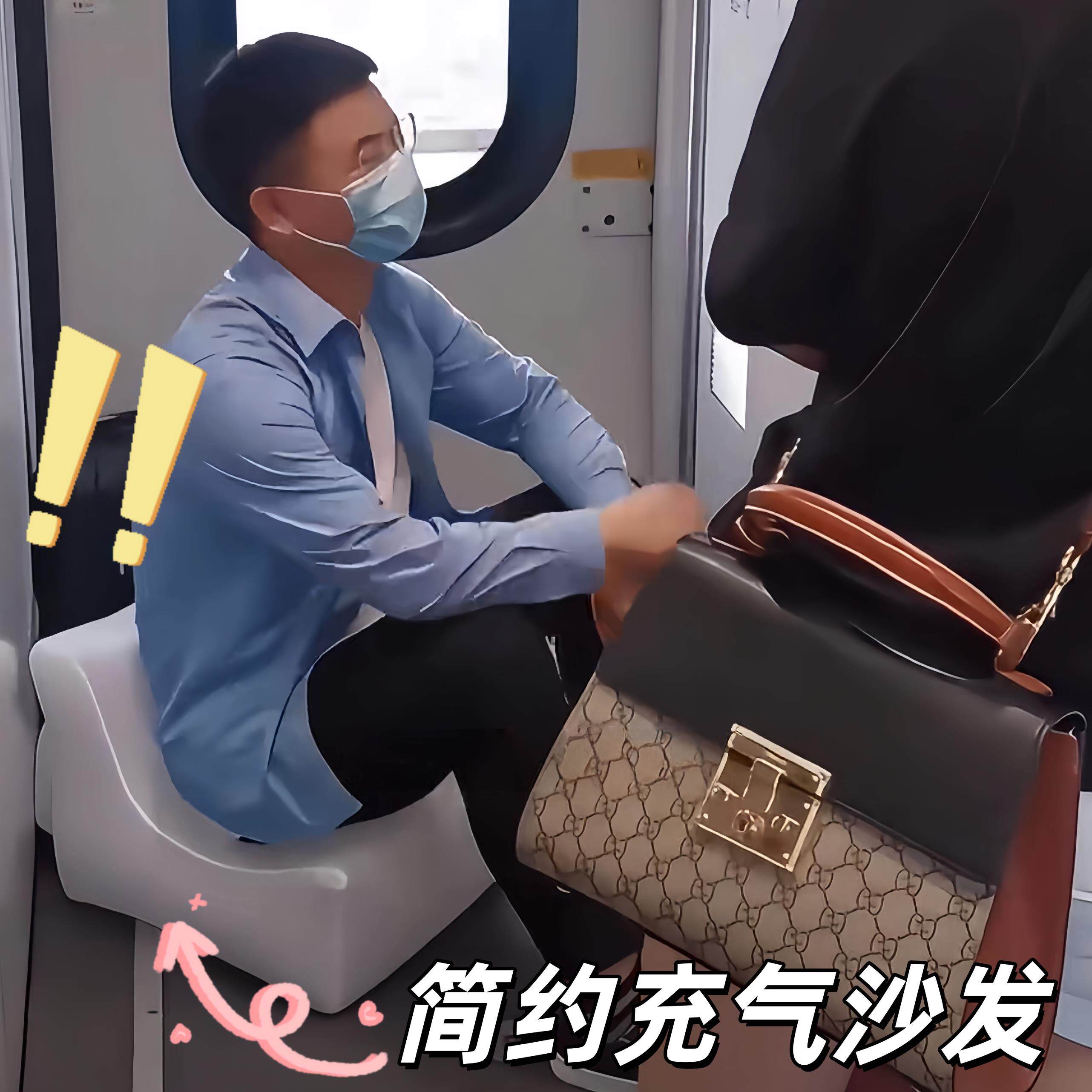 简约充气沙发懒人充气沙发免充气泵便携式可折叠空气椅自带收纳袋