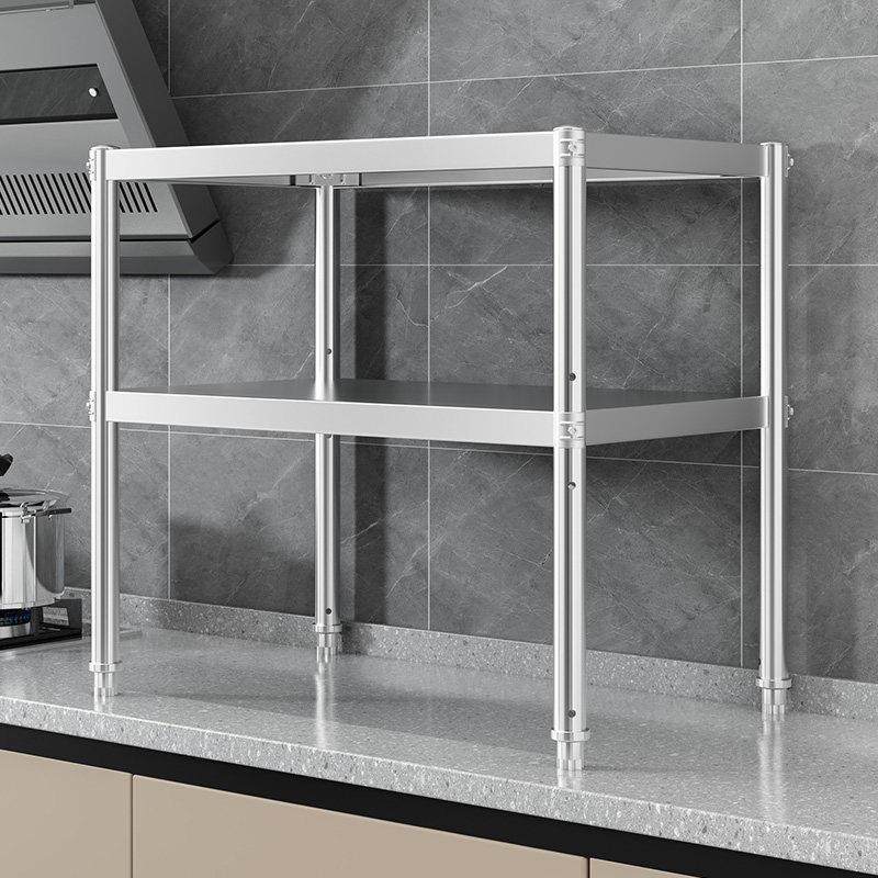 不锈钢台面置物架厨房用品灶台上层架微波炉烤箱碗盘调料收纳层架,厨房/烹饪用具,微波炉置物架,淘宝优惠券,粉丝福利购,淘宝优惠卷