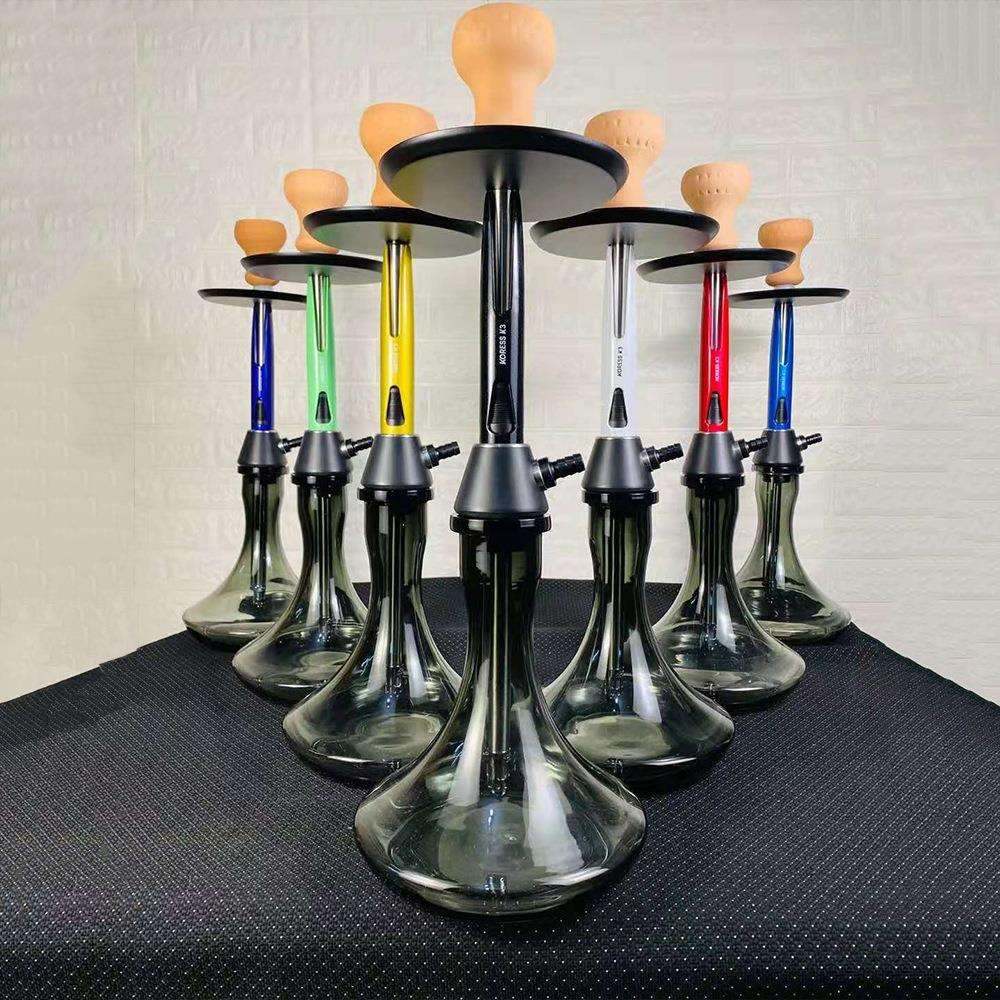 外贸koressk3水烟可调节消声器水烟烟壶玻璃壶套装7色