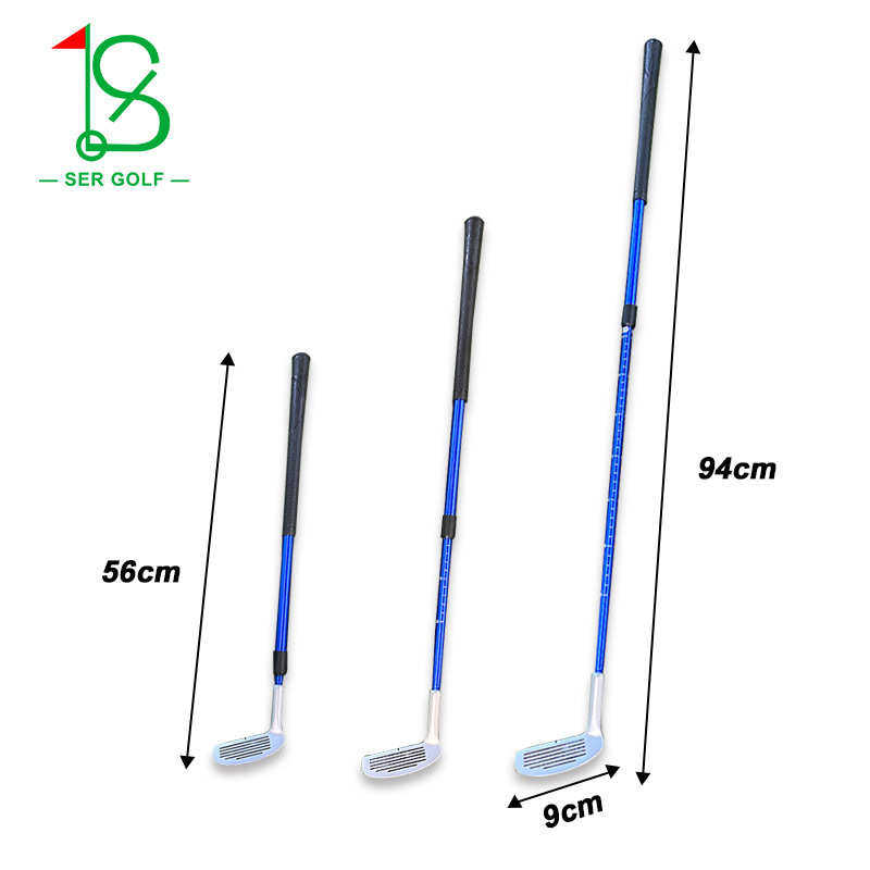 高尔夫铝合金伸缩推杆双面切杆可调节长度儿童成人初学练习球杆